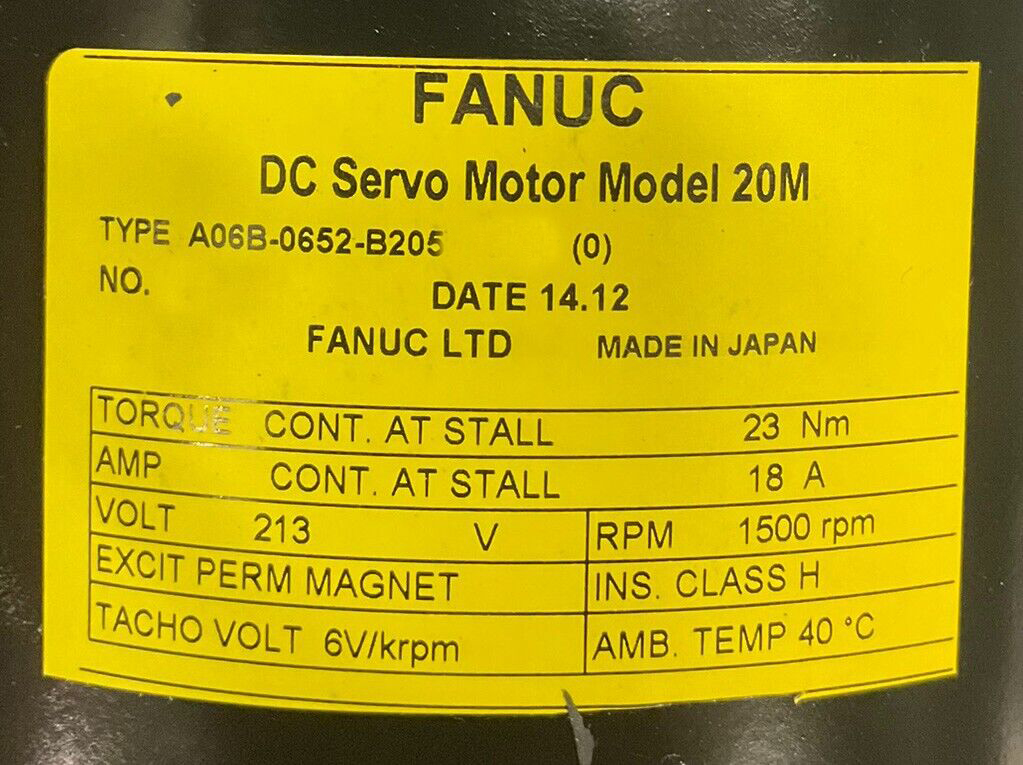 FANUC DC SERVO A06B-0652-B205 - Image 3