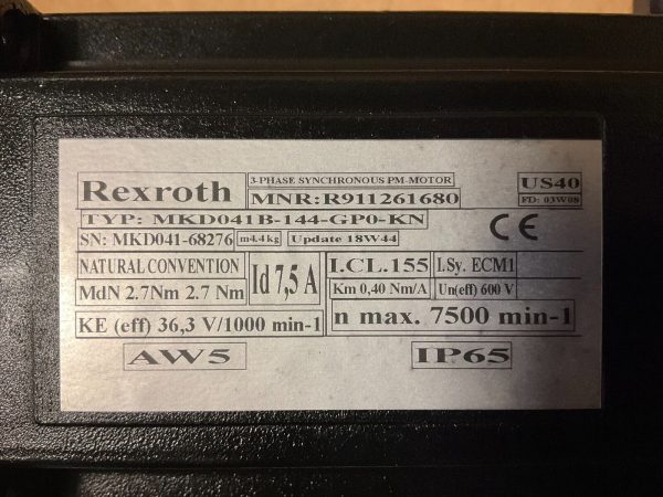 Rexroth MKD041B-144-GP0-KN *1 YEAR WARRANTY* - Image 3