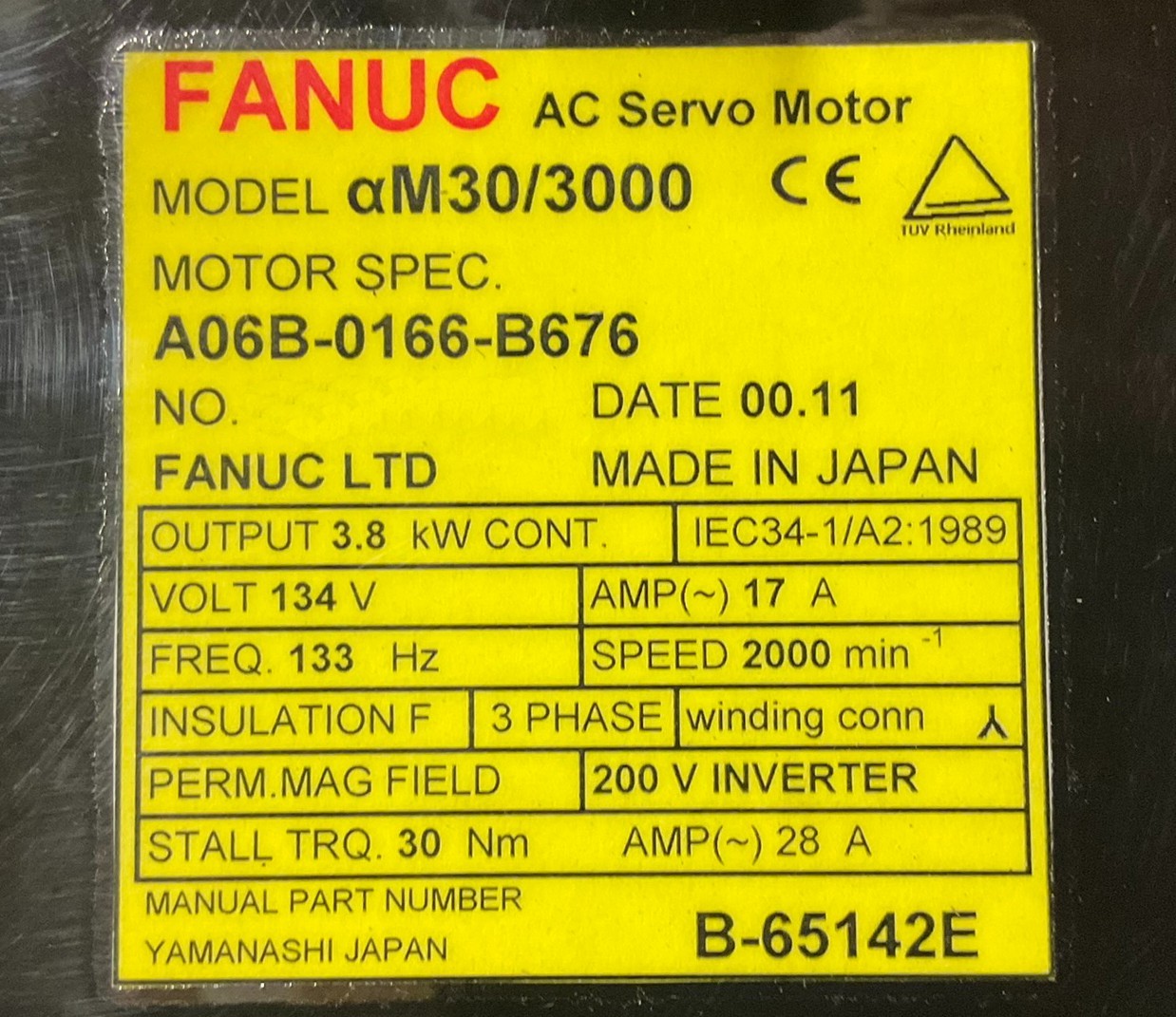 Fanuc A06B-0166-B676 *1 YEAR WARRANTY* - Image 3