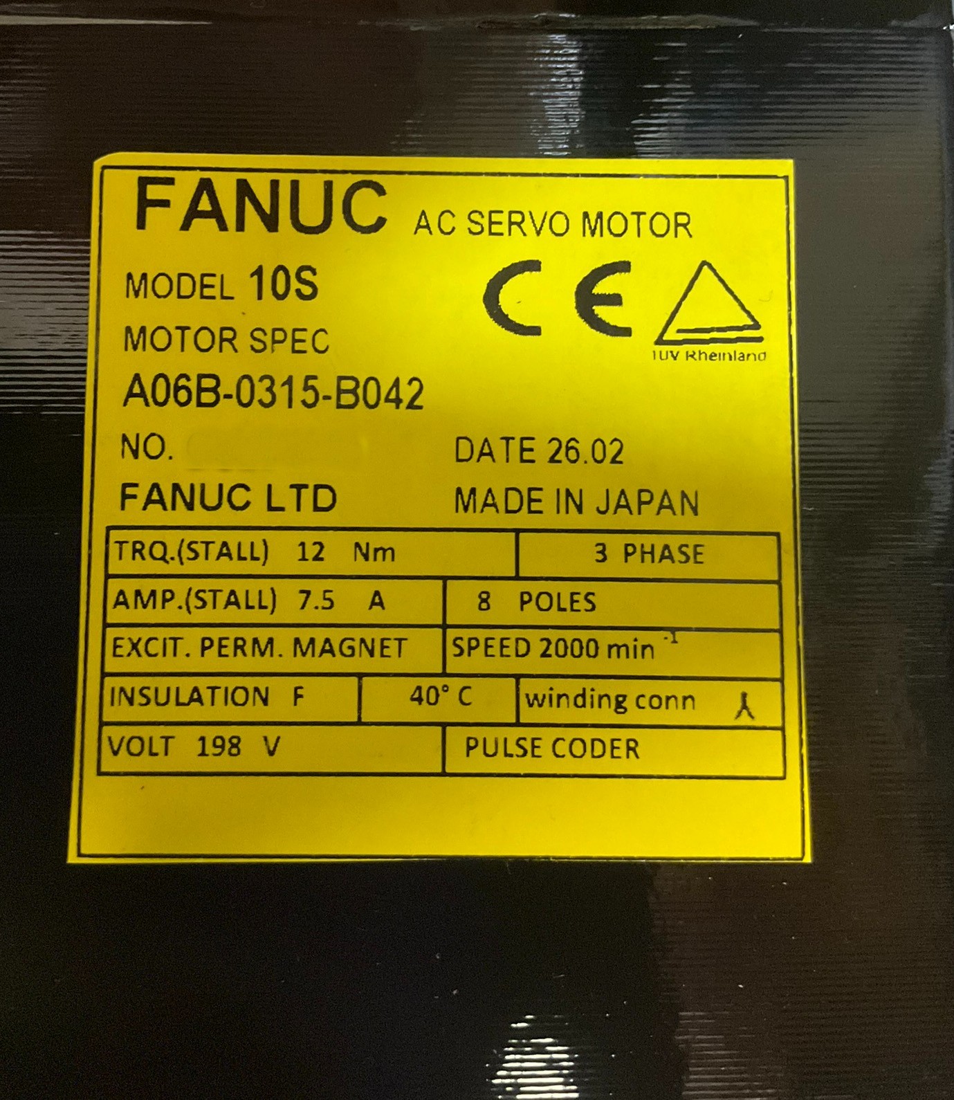 Fanuc A06B-0315-B042 *1 YEAR WARRANTY* - Image 3