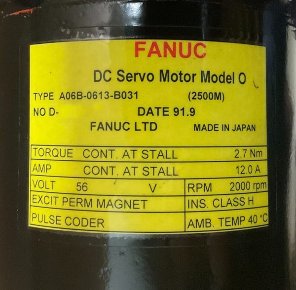 Fanuc A06B-0613-B031 DC SERVO *1 YEAR WARRANTY* - Image 3