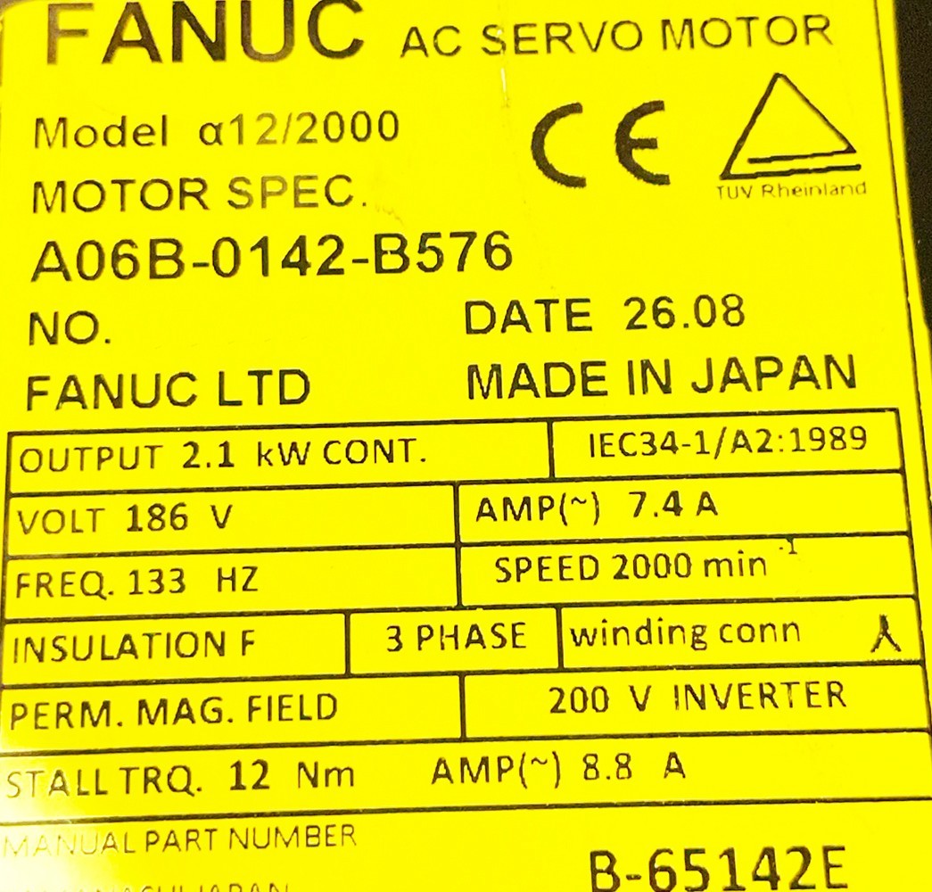 Fanuc A06B-0142-B576 *1 YEAR WARRANTY* - Image 2