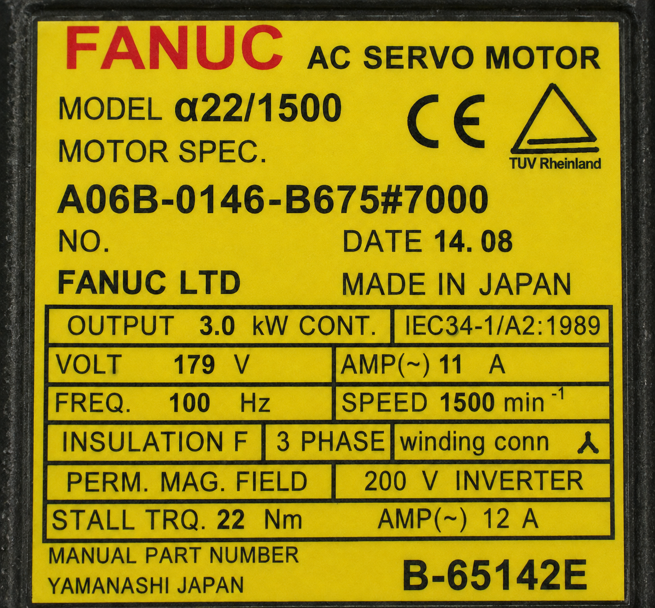 Fanuc A06B-0146-B675#7000*1 YEAR WARRANTY* - Image 4